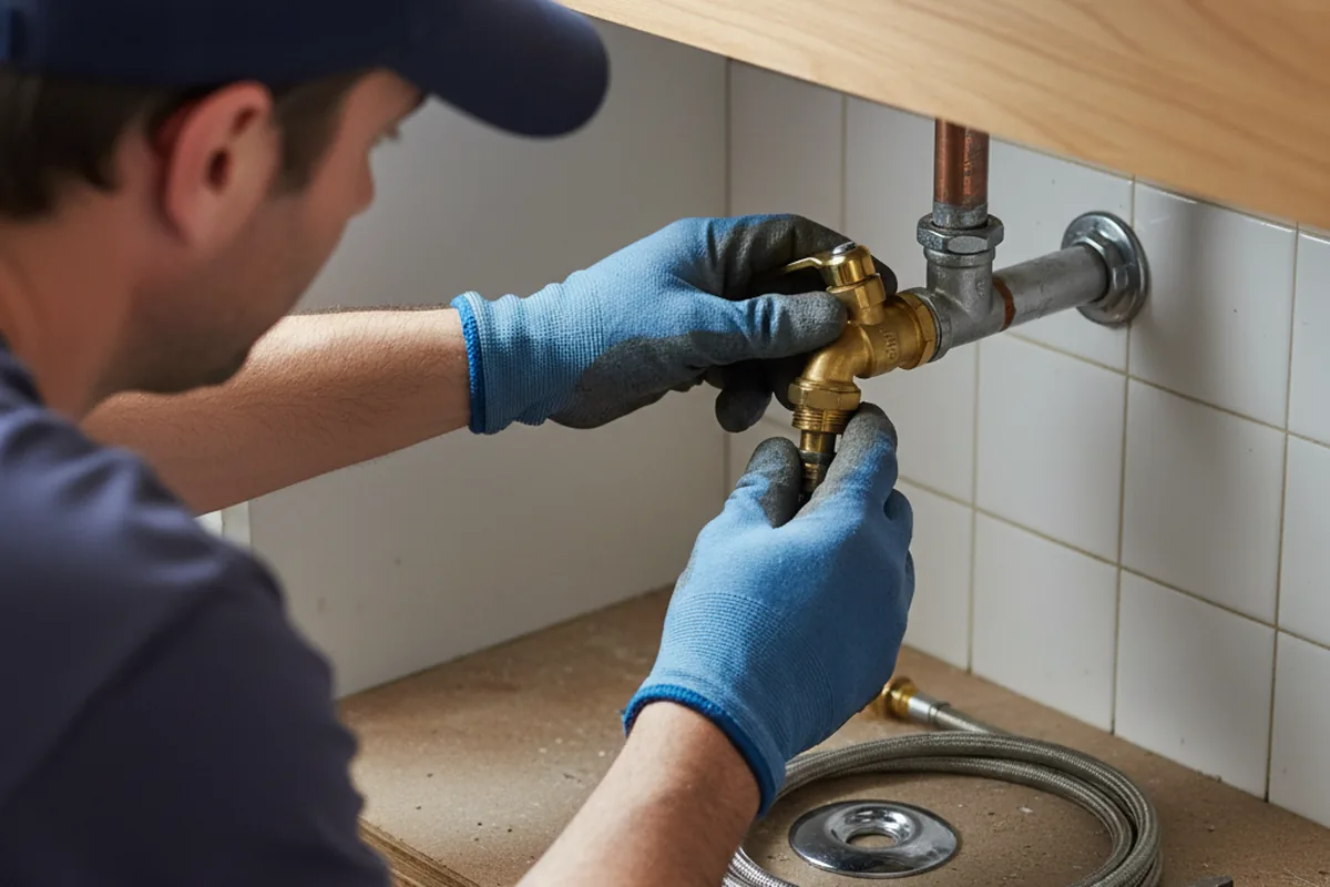 Shutoff valve and fitting work during Emergency Plumbing in Baring
